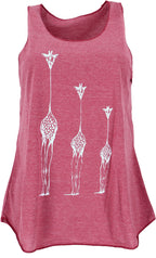 Ethno-Tanktop Giraffen Malve