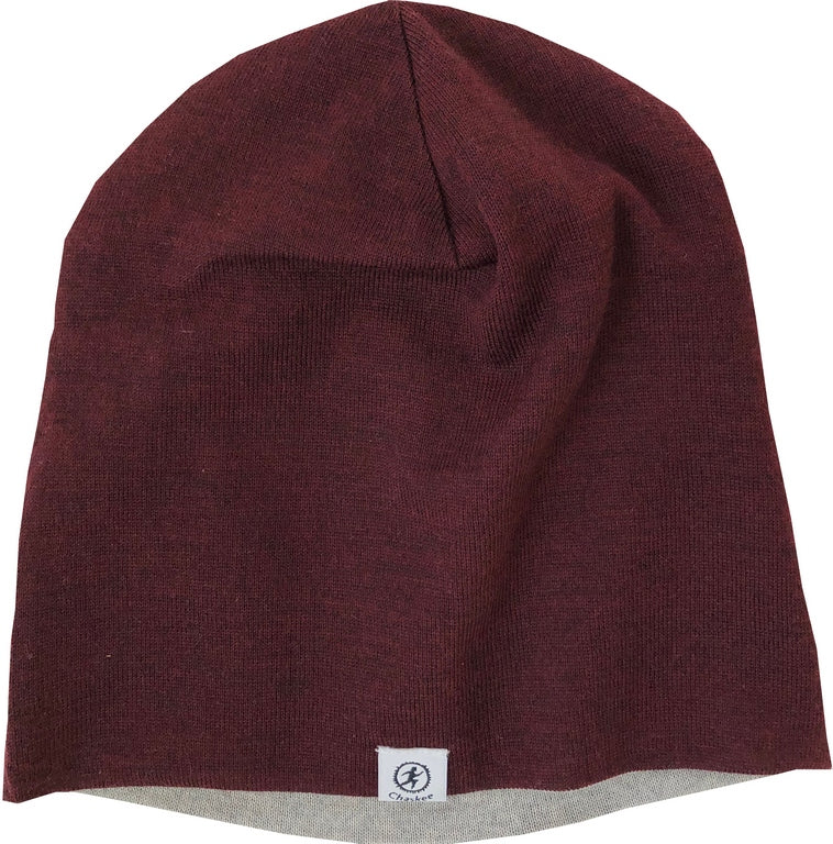 CHASKEE Merinomütze Arlberg Bordeaux/Grey