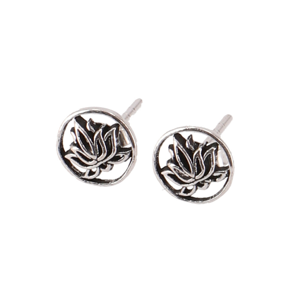 Lotus Ohrstecker 925er Silber