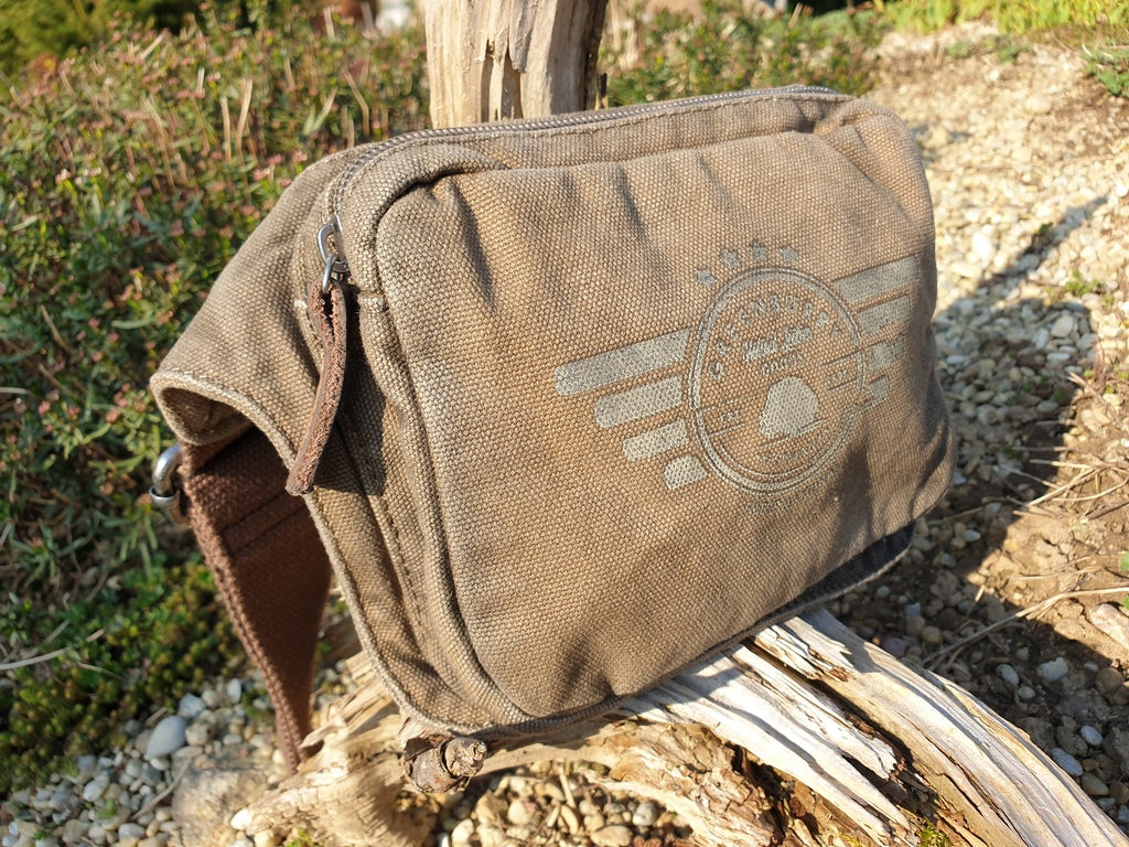 Vintage Aviator Hüfttasche Khaki