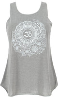 Ethno-Tanktop Om-Mandala Grau