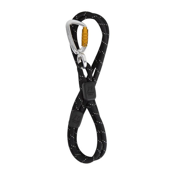 Seilleine mit Schraubkarabiner Schwarz 180 cm x 8 mm