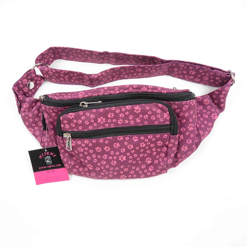 Nijens Bauchtasche Torino Canvas Pfoten Magenta
