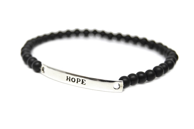 Armband-Triologie Black Pearl Onyx Hope