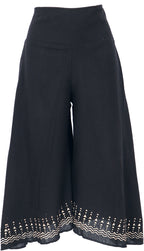 Palazzohose 3/4 lang BW Schwarz