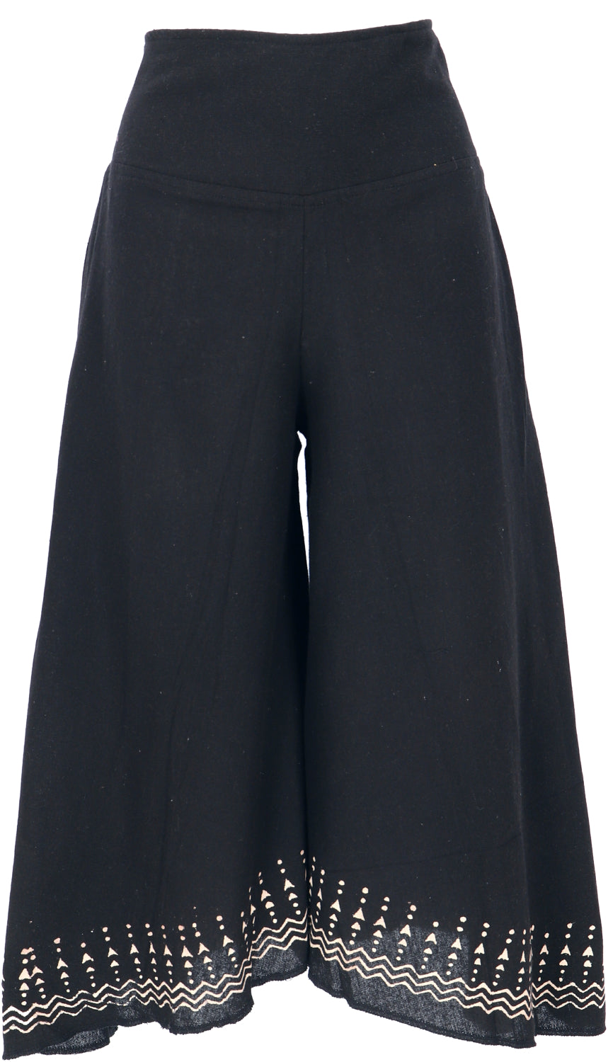 Palazzohose 3/4 lang BW Schwarz