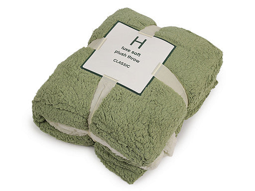 Kuscheldecke Lammfelloptik Salbei