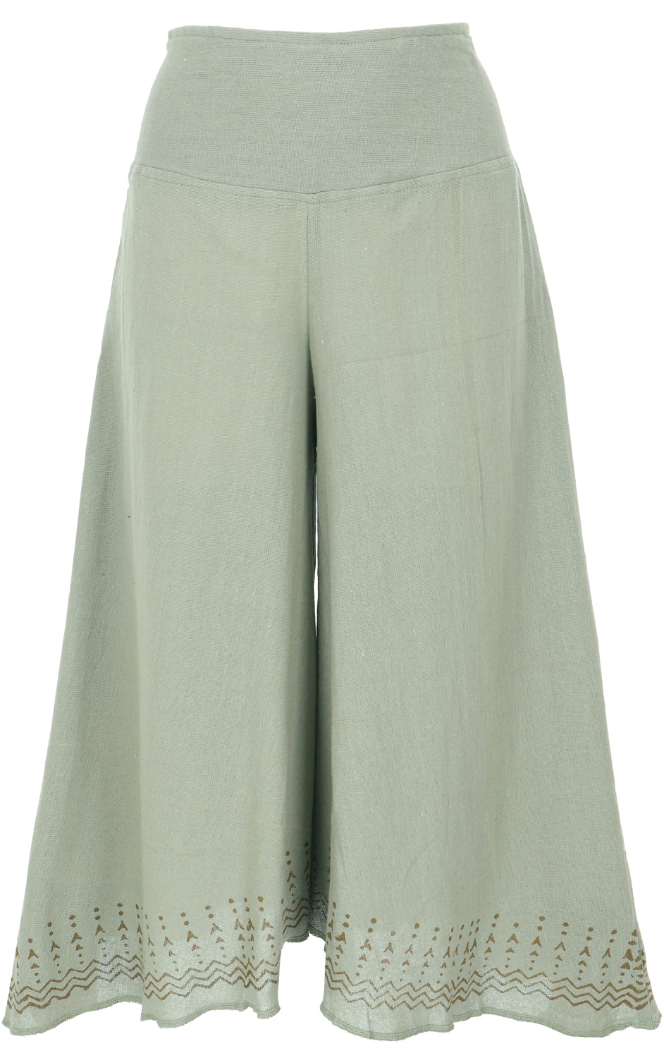 Palazzohose 3/4 lang BW Salbei