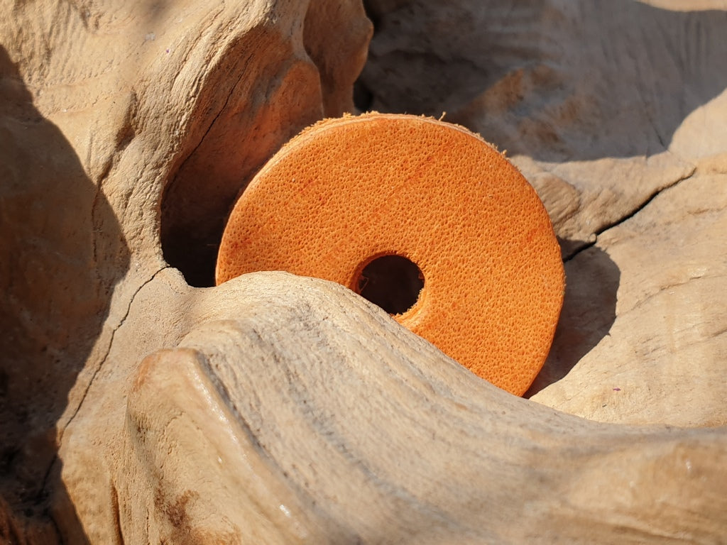 Retriever-Leine aus Softleder 280 cm mit Messing Orange