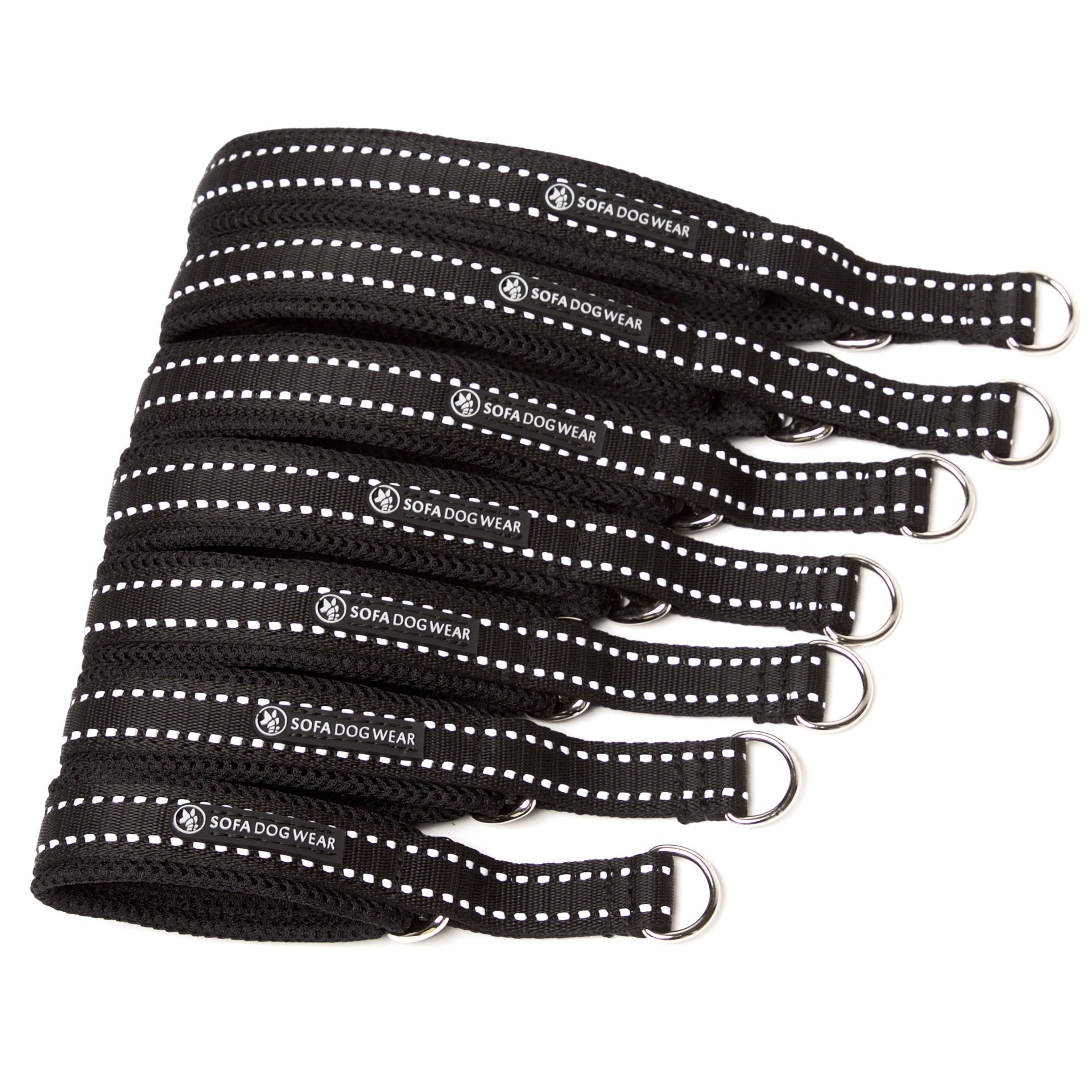 Zugstopphalsband Schwarz/Reflex 20 mm XS1