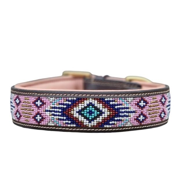 Lederhalsband Aztec Rose