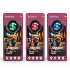 Orbiloc Dog Mini alle drei Farben in der Produktverpackung