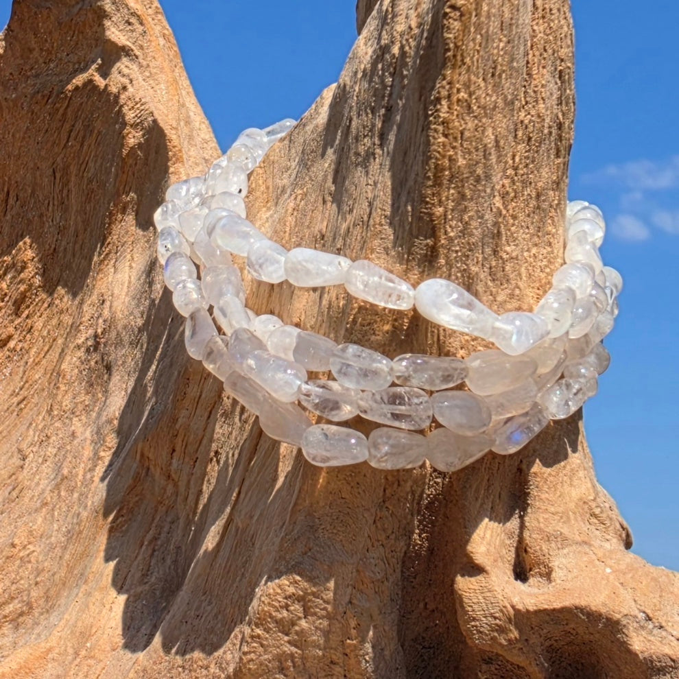 Weißer Labradorit Armband