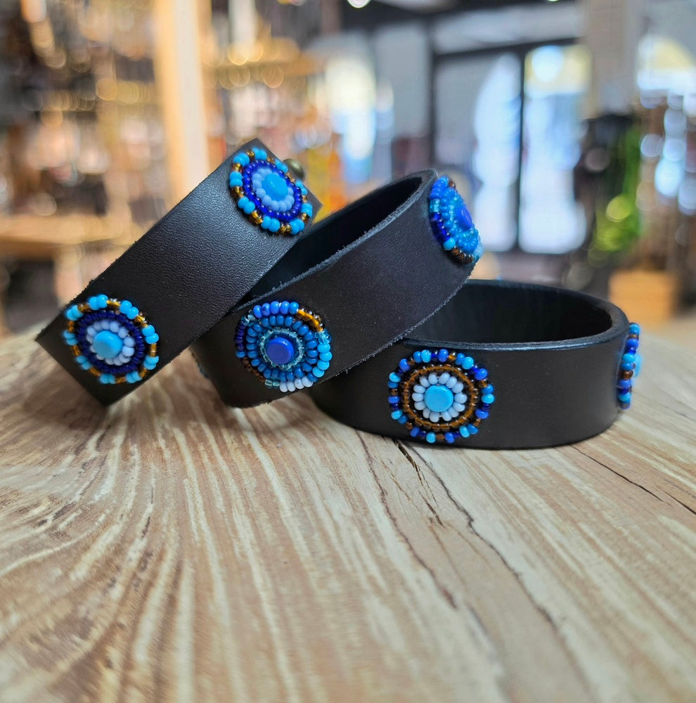 TKC Armband Leder mit Perlen