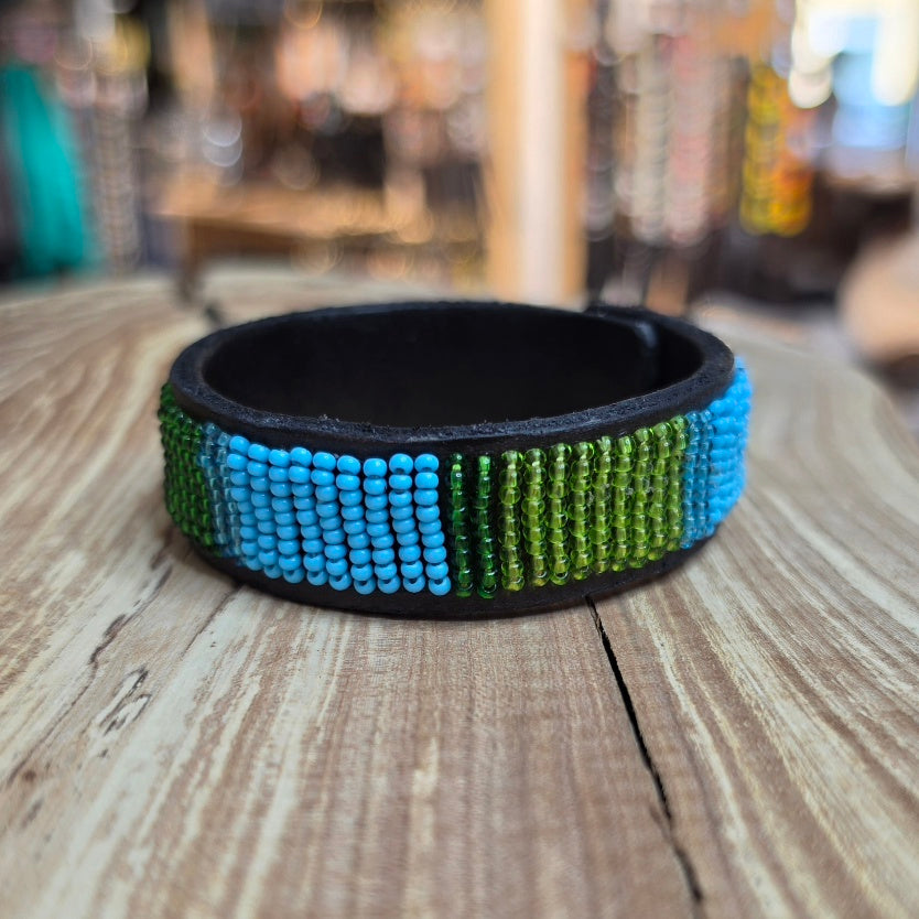 TKC Lederarmband mit Perlen
