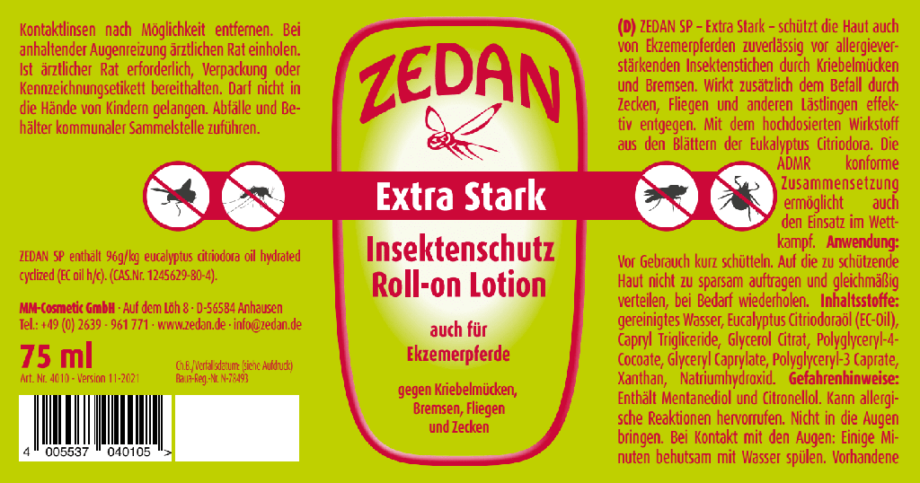 ZEDAN® SP - Extra Stark - Insektenschutz Roll-on Lotion
