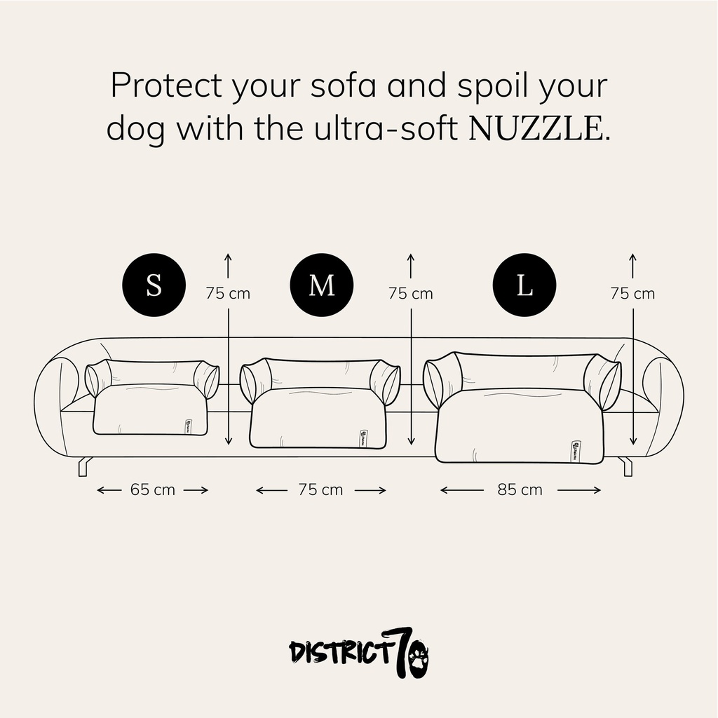 District 70 Hundesofa NUZZLE