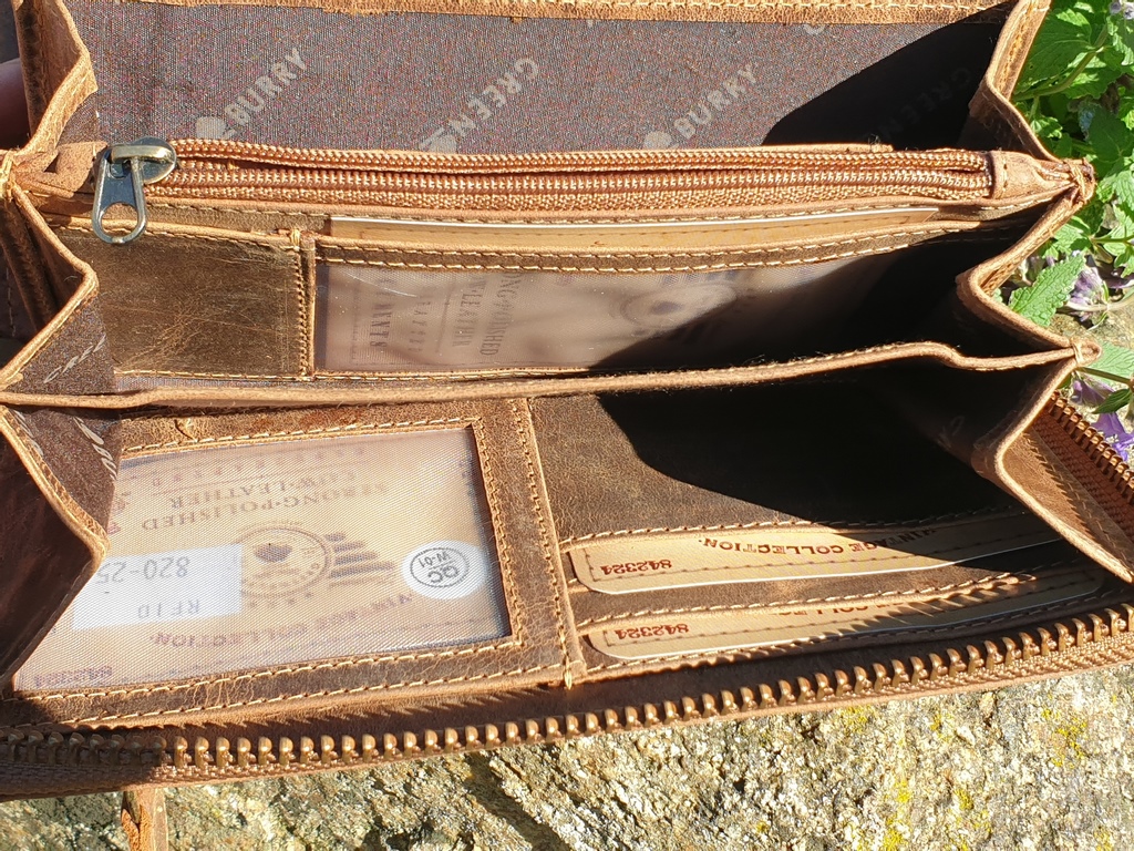 Vintage Langbörse + RFID-Schutz
