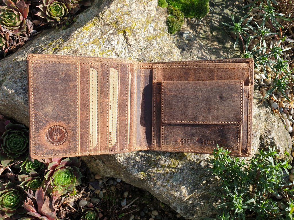 Vintage  Börse quer + RFID-Schutz