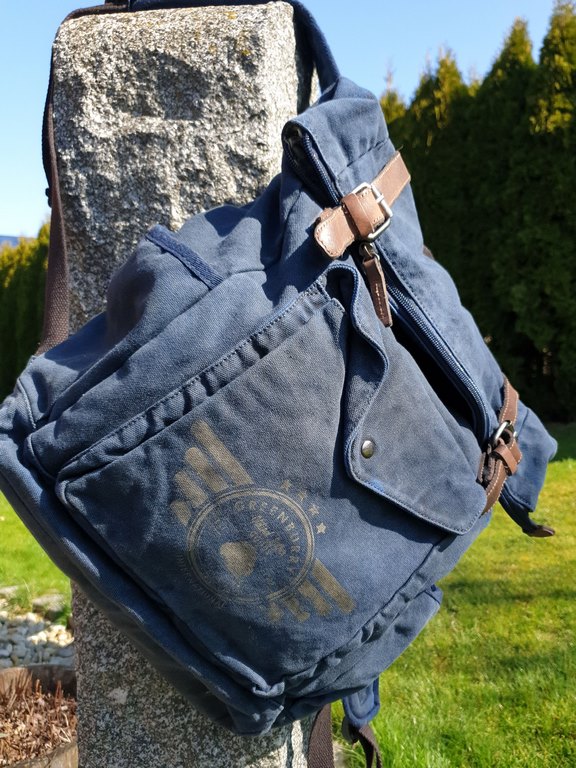 Vintage Aviator Backpack Blue Edition