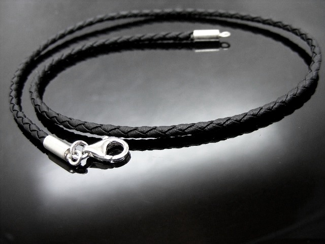 Vegane Flechtlederkette mit 925er Silber