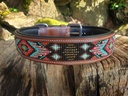 Lederhalsband Aztec Brown