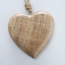 Dekoherzen 3er Set aus Mangoholz