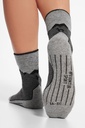 Alpaka Premium Wandersocken Grau