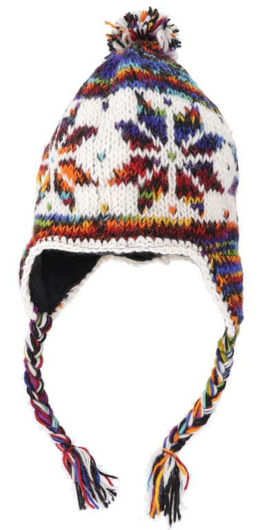 Ohrenklappen Wollmütze Bunt
