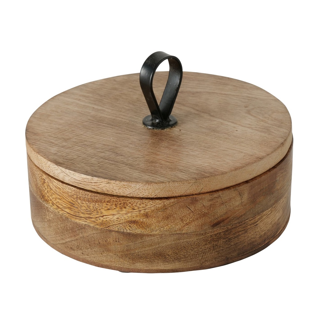 Dose Kabir mit Deckel aus Mangoholz