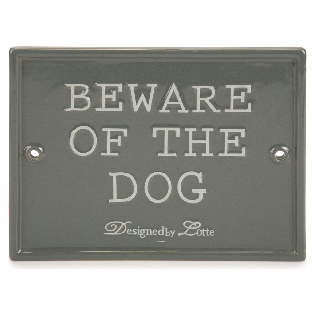 Beware of the dog' Keramikschild