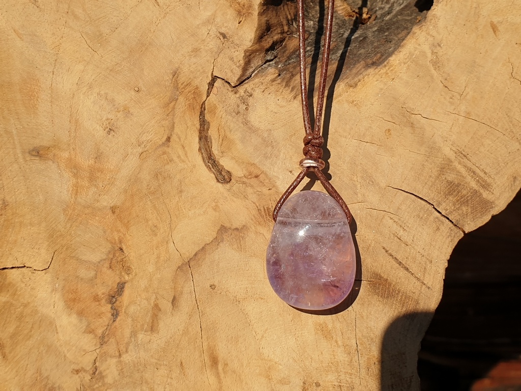 Amethyst Lederkette