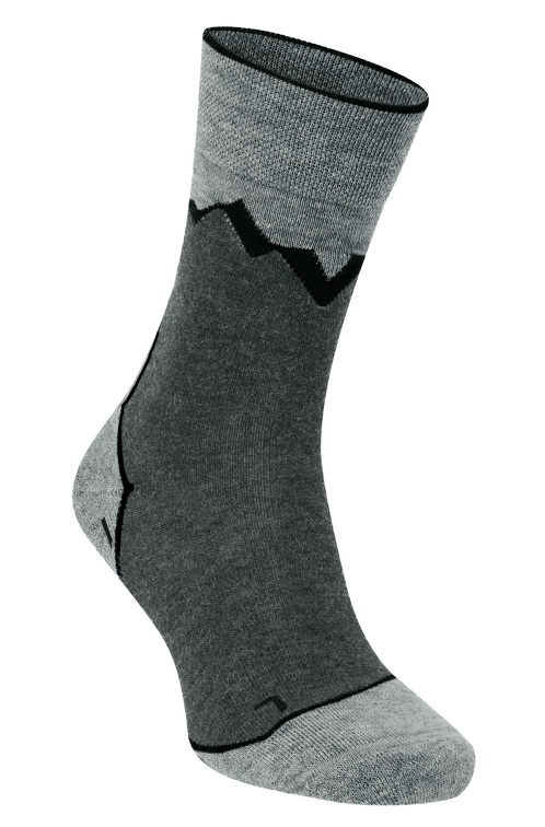Alpaka Premium Wandersocken Grau