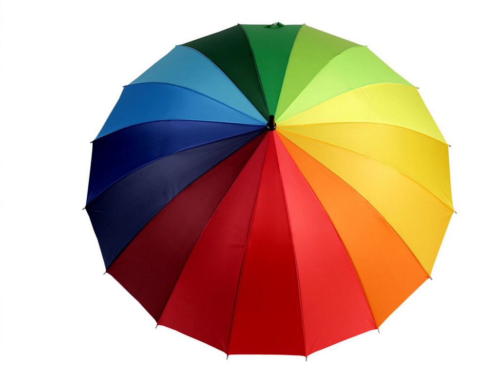 Großer Regenbogenschirm