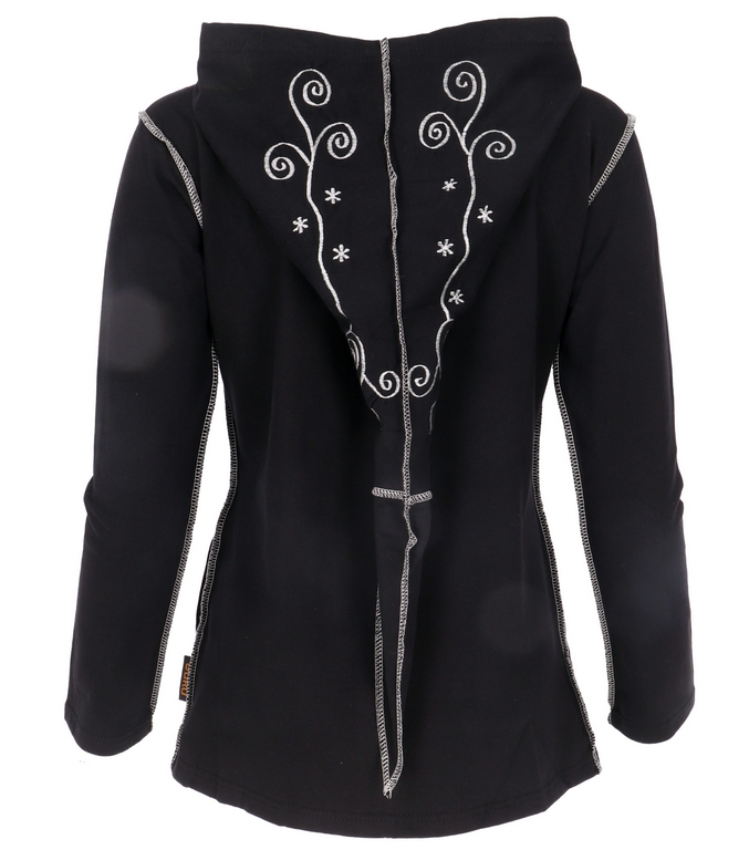 Jacke mit Zipfelkapuze bestickt