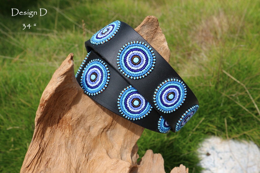 TKC Gürtel Blue & Brown Circles