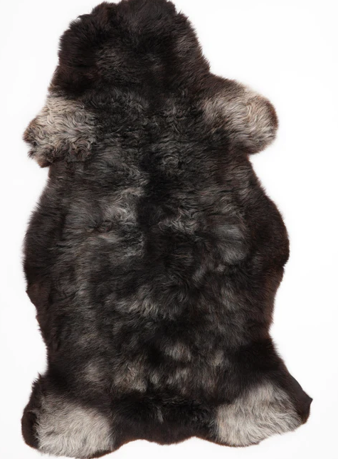 Isländisches Schaffell Grau-Braun