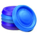 Runde blaue Flugscheibe aus weichem Material