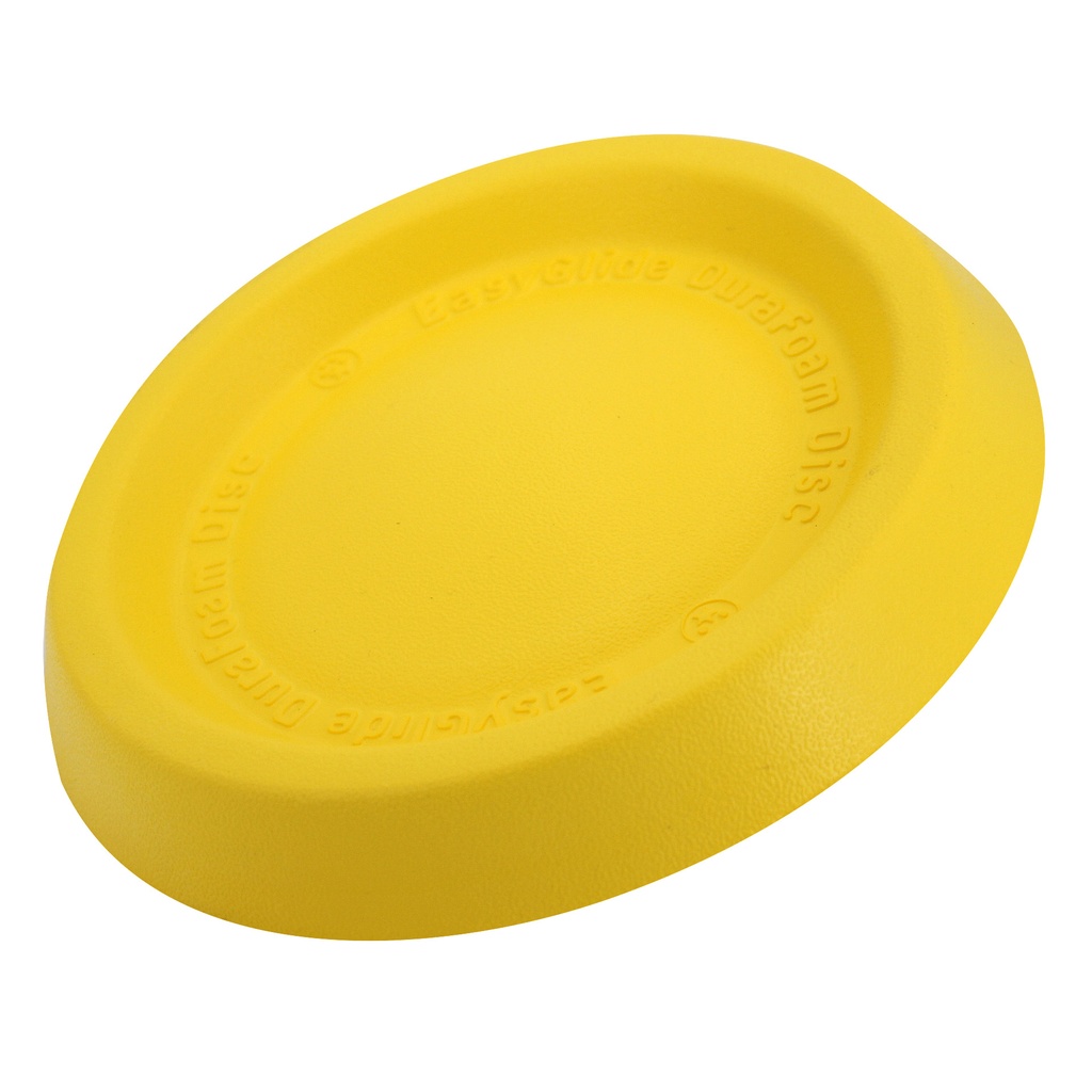Runde gelbe Flugscheibe aus weichem Material