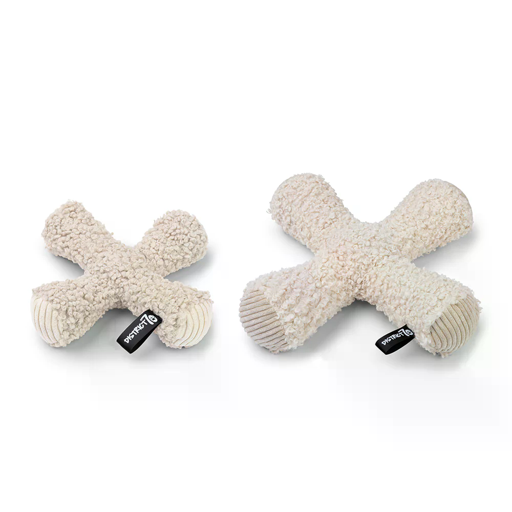 Plüschspielzeug für Hunde zwei Größen zwei Farben in Form eines Kreuzes