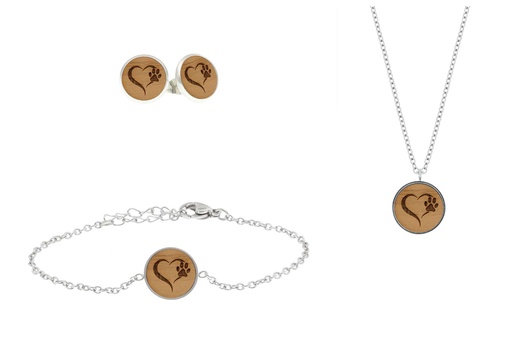 [eydl-4986S] SKYLA Schmuckset "Pfotenliebe"