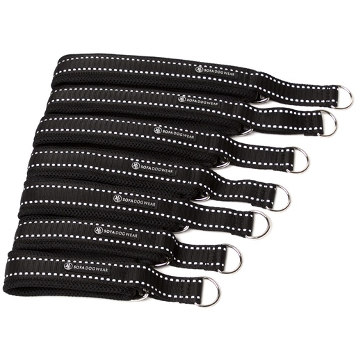 Zugstopphalsband Schwarz/Reflex 25 mm