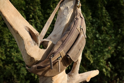 [BfL1734-25] Vintage I Bauchtasche Leder