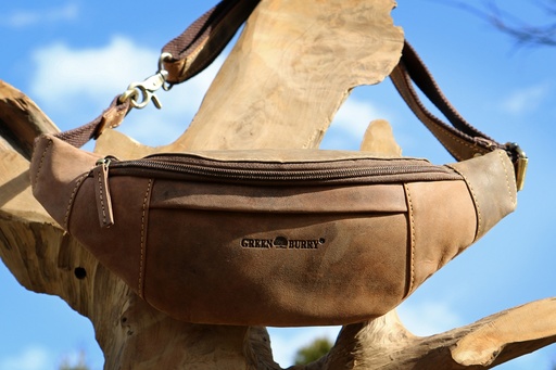 [BfL1734A-25] Vintage II Bauchtasche Leder