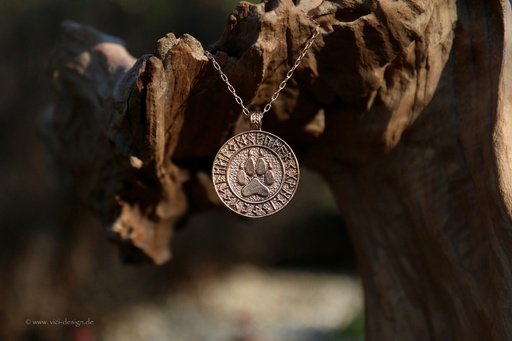 [KD-BRA-763] Pfotenanhänger Bronze