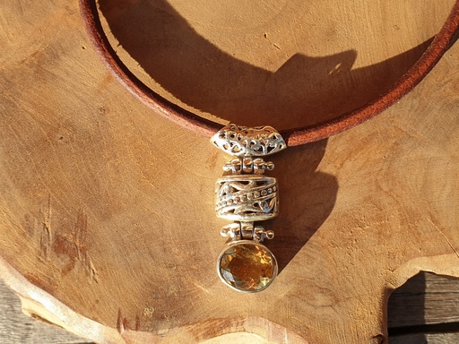 [RLE-223-003] Anhänger Citrin 925er Silber