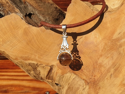 [RLE-223-005] Anhänger Rauchquarz 925er Silber