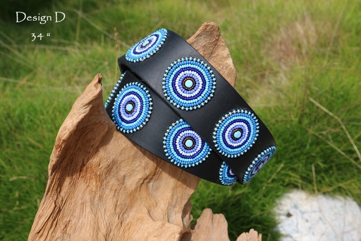 TKC Gürtel Blue & Brown Circles